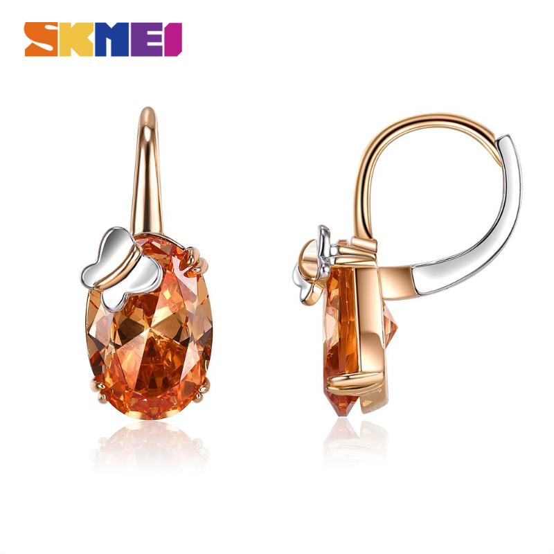 Stud SKMEI Copper Yellow Women Earrings Fashion Zircon Female Jewelries Square Small Butterfly Earring For Ladies Girls, Golden;silver
Stud SKMEI Copper Yellow Women Earrings Fashion Zircon Female Jewelries Square Small Butterfly Earring For Ladies Girls, Golden;silver