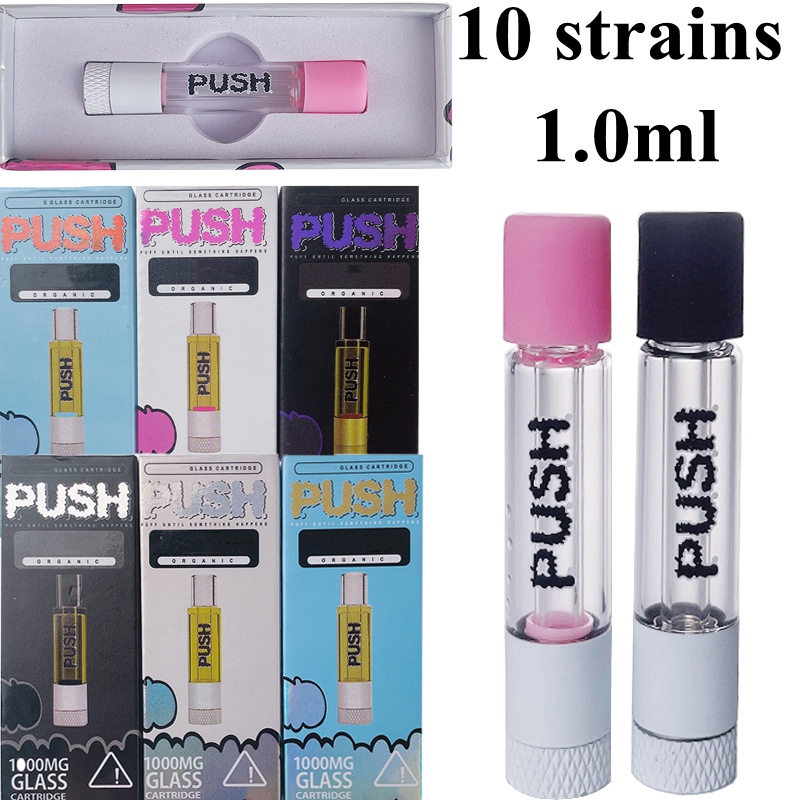 PUSH Glass Cartridge 510 Thread 1ml 10 strains Atomizers Vape Cartridges Packaging Empty Oil Atomizer Thick Carts E Cigarettes Dab Pen Wax Vaporizer
PUSH Glass Cartridge 510 Thread 1ml 10 strains Atomizers Vape Cartridges Packaging Empty Oil Atomizer Thick Carts E Cigarettes Dab Pen Wax Vaporizer