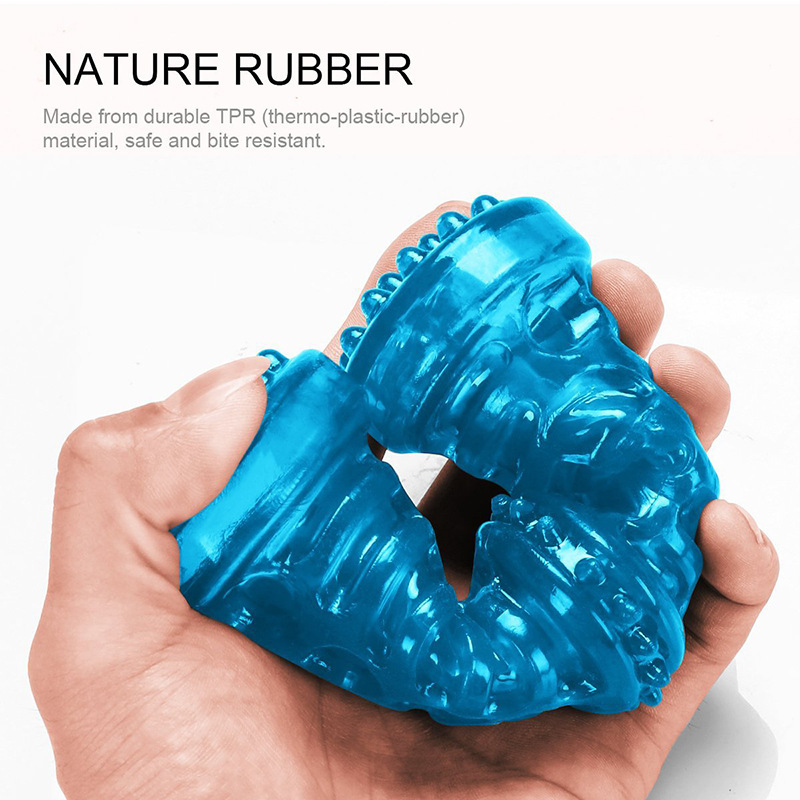 Durable Dog Molar Bone Dogs Rubber Squeaky Chew Toy Sound Bite-Resistant Pet Teeth Cleaning Puppy Chewing Training Molar Stick