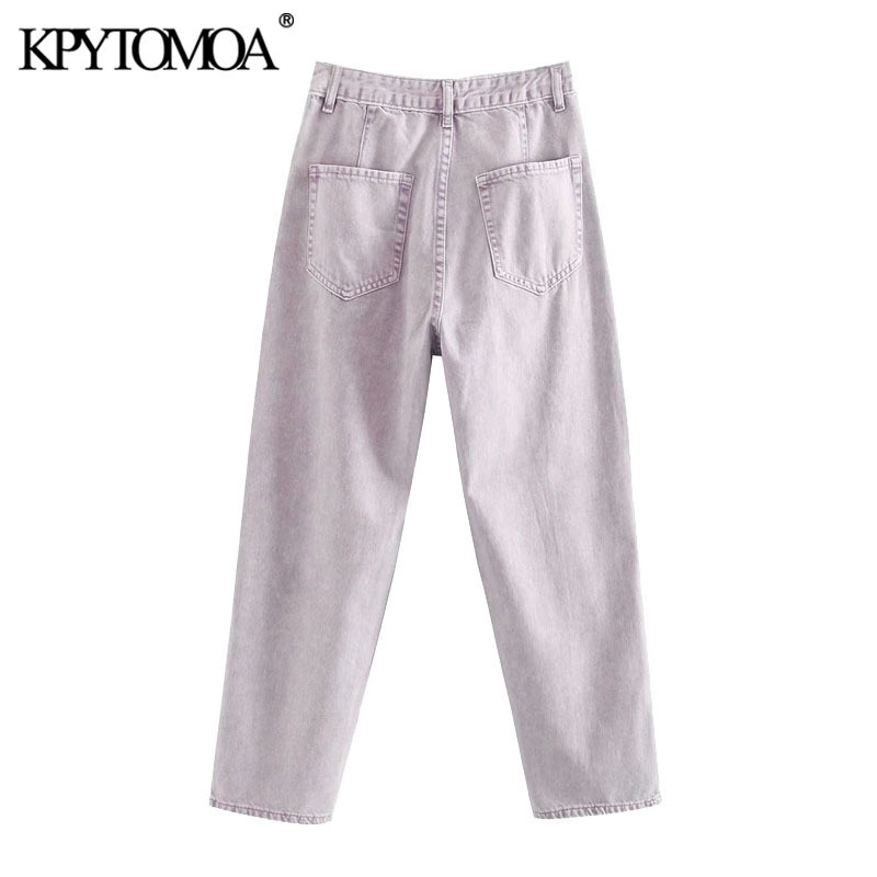 Women Chic Fashion High Waist Jeans Zipper Fly Pockets Harem Denim Pants Female Jean Ankle Trousers Mujer 210420