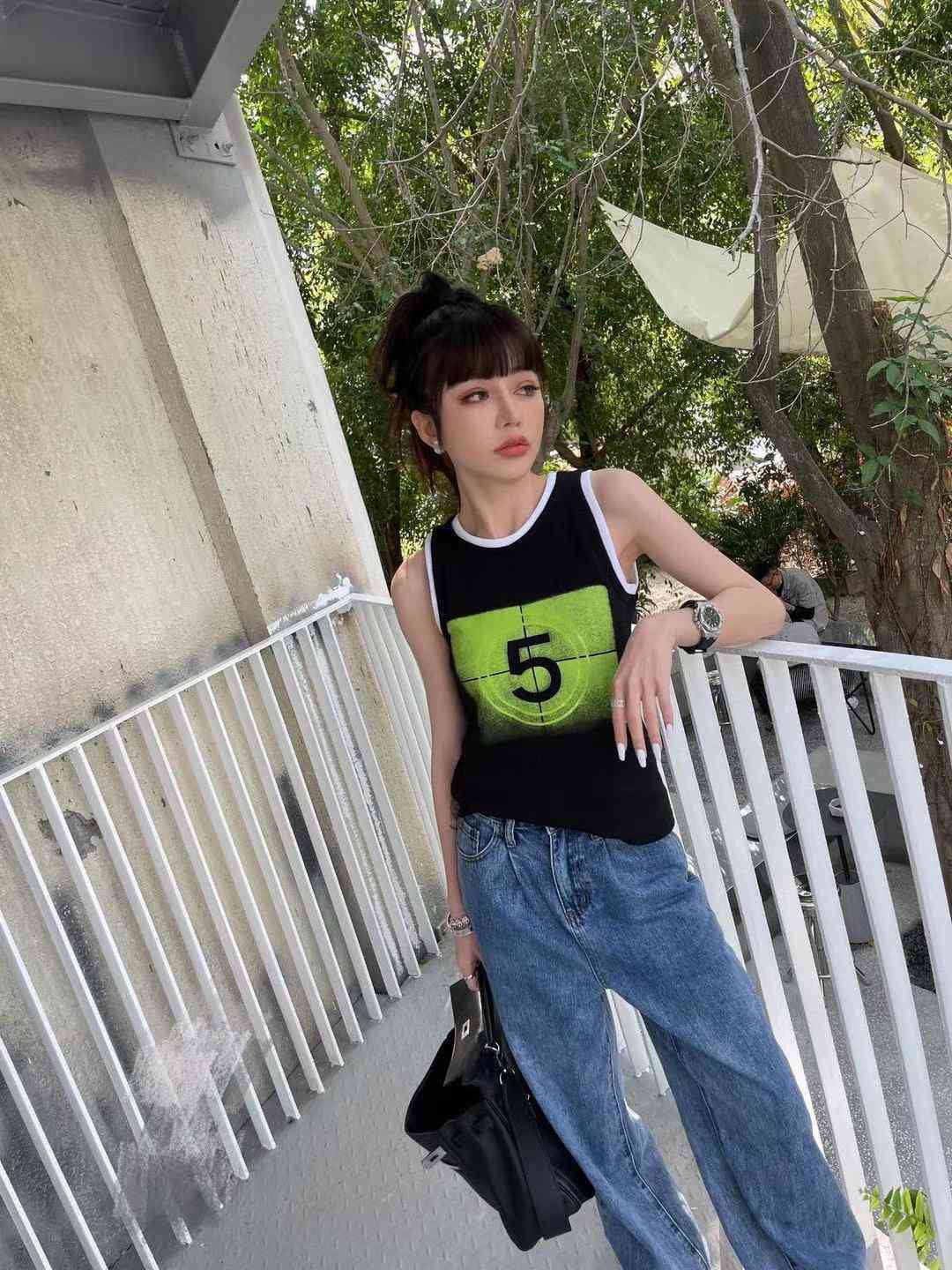 Women's Tanks & Camis 2021 summer pure digital cotton leisure high quality printing fashion trend European and American street sling, White
Women's Tanks & Camis 2021 summer pure digital cotton leisure high quality printing fashion trend European and American street sling, White