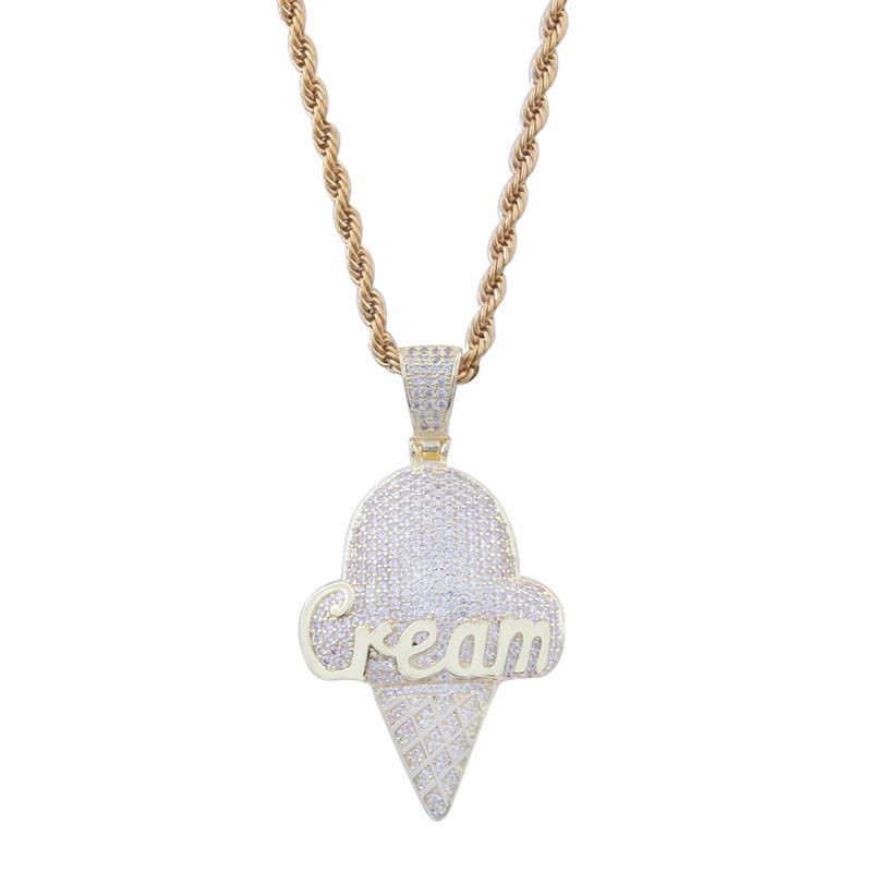 Pendant Necklaces Cream Necklace Iced Out Zircon With Chain High Quality Hip Hop Jewelry For Men Women Gifts
Pendant Necklaces Cream Necklace Iced Out Zircon With Chain High Quality Hip Hop Jewelry For Men Women Gifts