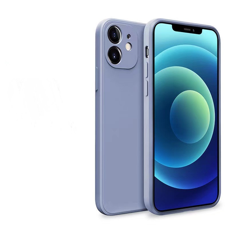 Luxury Square frame Soft Liquid Silicone Cell Phone Cases For iPhone 12 11 Pro Max mini x xr xs 7 8 Plus Back Cover