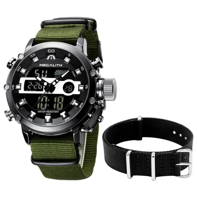 Wristwatches Relogio Masculino 2022 MEGALITH Nylon Strap+Watch Set Men Sports Quartz Watches Multifunction Waterproof Alarm LED Digital Cloc, Nylonblack 
Wristwatches Relogio Masculino 2022 MEGALITH Nylon Strap+Watch Set Men Sports Quartz Watches Multifunction Waterproof Alarm LED Digital Cloc, Nylonblack