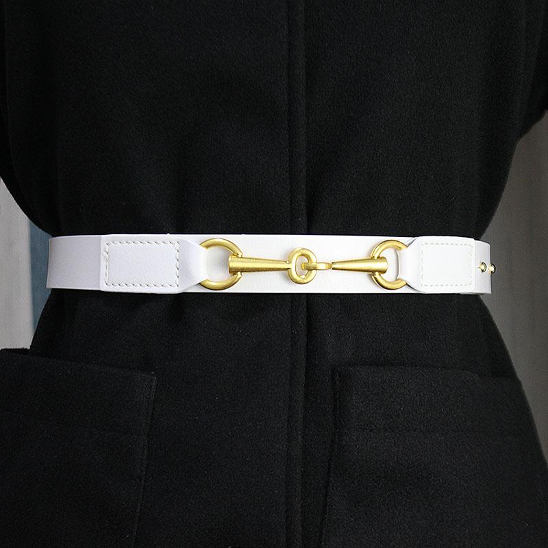 Belts Fall 2021 Fashion Simple And Versatile Horse Buckle Decoration Leather Belt For Women With Skirt Jeans, White
Belts Fall 2021 Fashion Simple And Versatile Horse Buckle Decoration Leather Belt For Women With Skirt Jeans, White