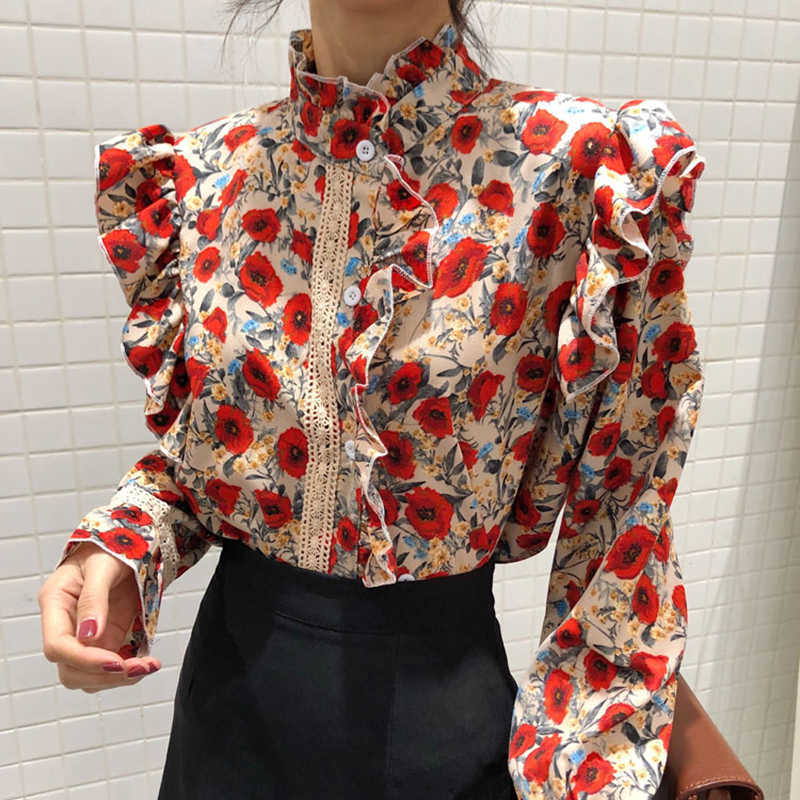 Women Tops Cotton Blouses Shirts Ladies Floral Print Feminine Blouse Long Sleeve Blusas Femme Plus Size Female 210601, Red
Women Tops Cotton Blouses Shirts Ladies Floral Print Feminine Blouse Long Sleeve Blusas Femme Plus Size Female 210601, Red