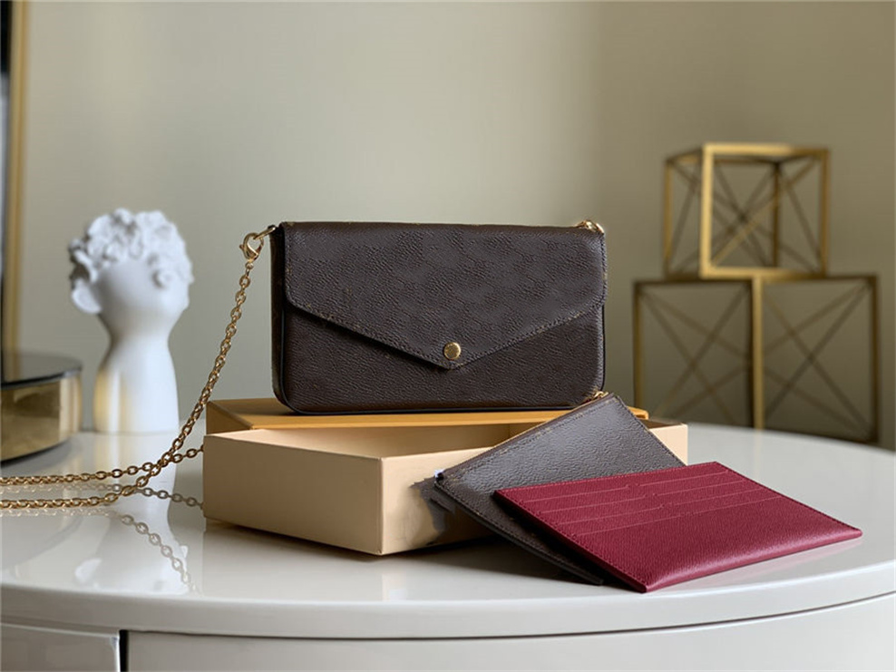 2021 Women Shoulder bag 3pcs/set multi pochette accessories Handbags wallet Lady Chain Messenger bags Card holder Purse, High-quality
2021 Women Shoulder bag 3pcs/set multi pochette accessories Handbags wallet Lady Chain Messenger bags Card holder Purse, High-quality