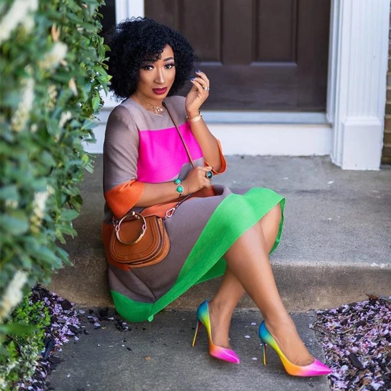 Large Women's Dress Spring And Autumn Small Fat Sister Pregnant Skirt Summer Two Piece