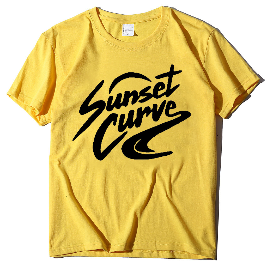 sunset curve alphabet print summer men's and women's fashion large loose fashion t-shirt women's top, White
sunset curve alphabet print summer men's and women's fashion large loose fashion t-shirt women's top, White