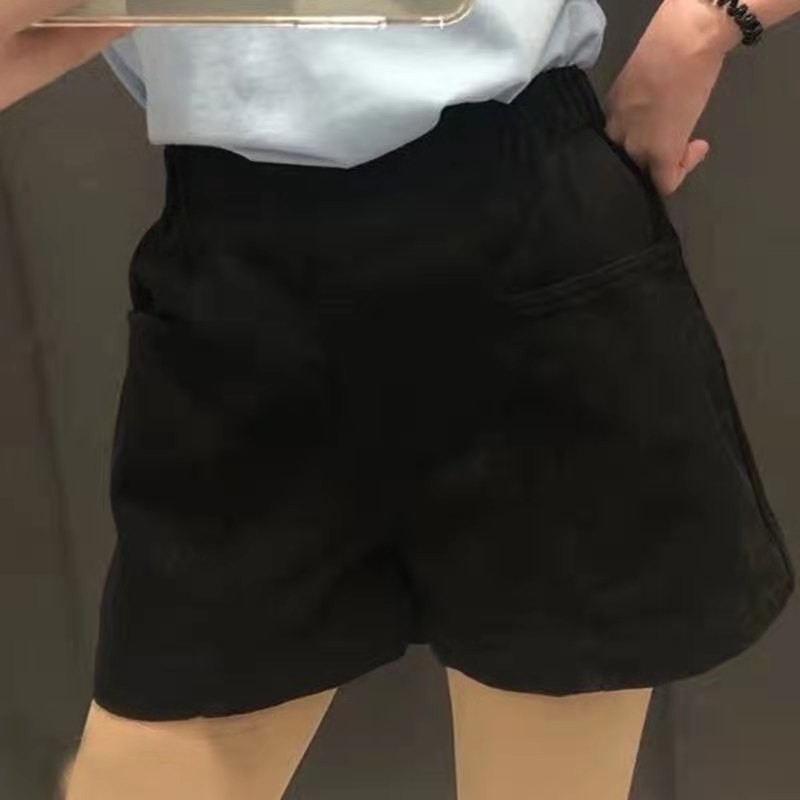 Arrival Summer Korean Style Women Loose Casual Elastic Waist Wide Leg Pants All-matched Cotton Knee Length W255 210512