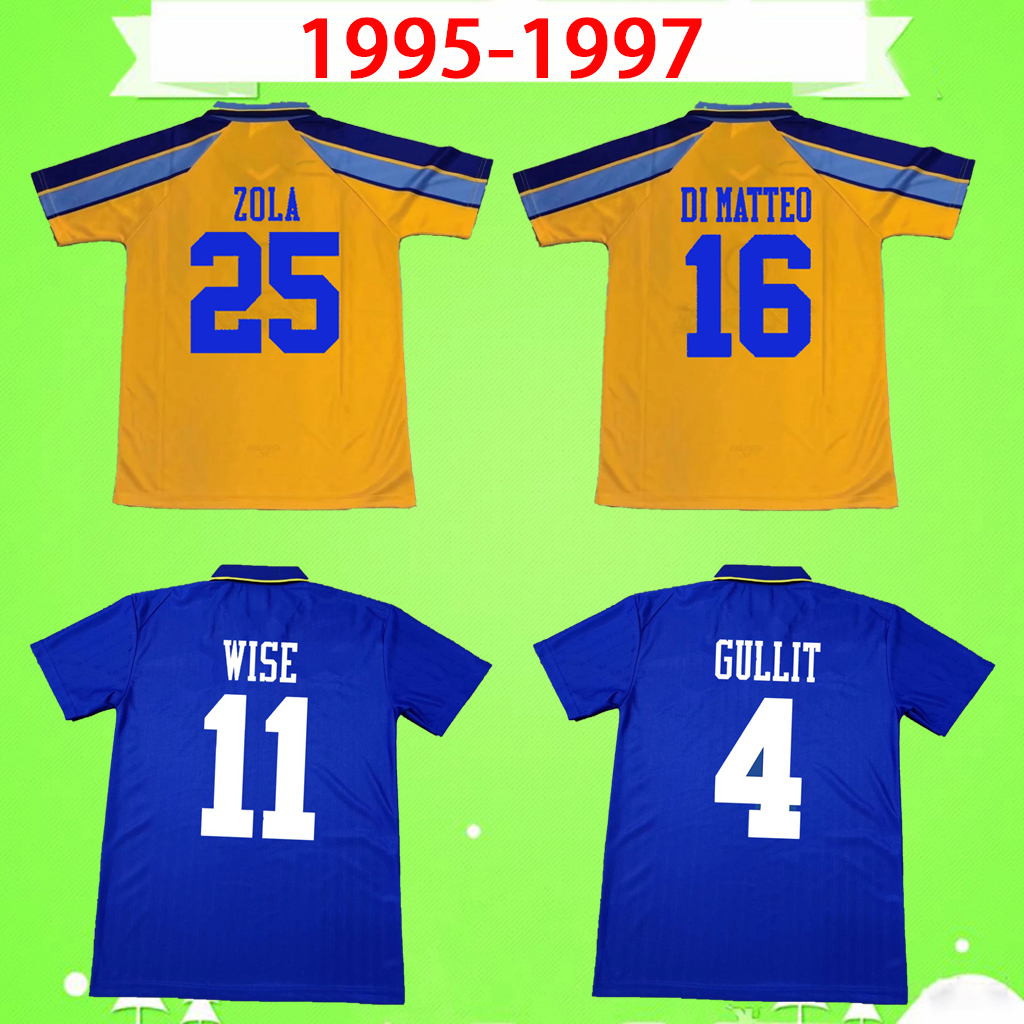Retro 1995 1996 1997 soccer jerseys away yellow home blue vintage football shirts classic 95 96 97 GULLIT ZOLA VIALLI LEBOEUF BURLEY Camiseta de futbol S-2XL, 95/97
Retro 1995 1996 1997 soccer jerseys away yellow home blue vintage football shirts classic 95 96 97 GULLIT ZOLA VIALLI LEBOEUF BURLEY Camiseta de futbol S-2XL, 95/97