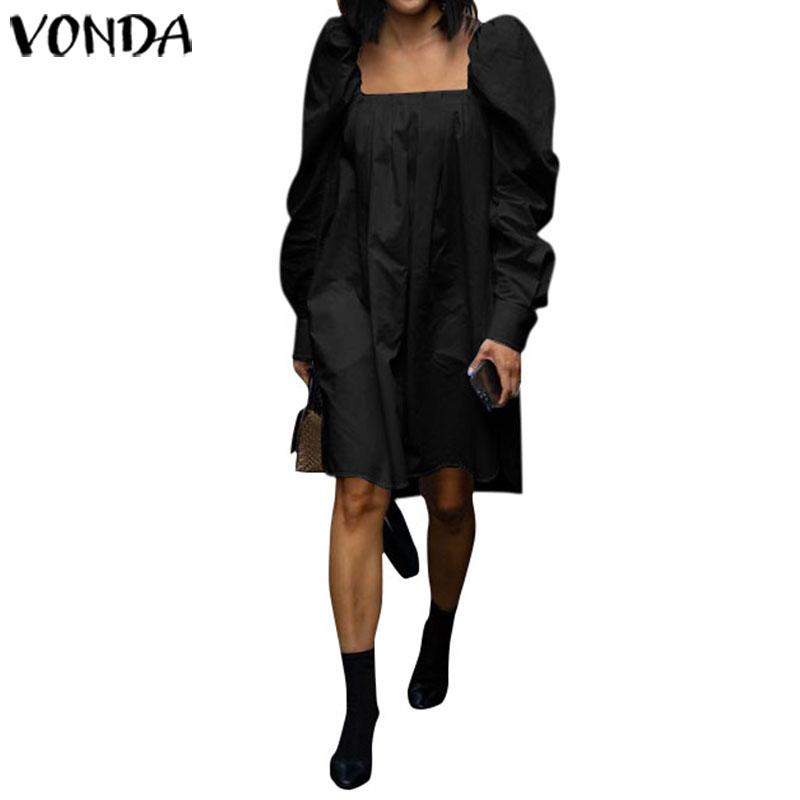 Women Dress 2021 Summer Long Sleeve Female Dresses Plus Size Bohemian Party Vestidos Femme S-5XL Short Robe Oversized Casual