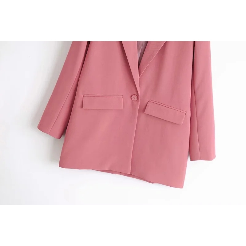 vintage women long jackets autumn office ladies suits fashion female red single button casual girls 210430