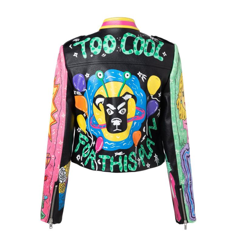 Women's Jackets Too Cool For This Plan Spring Autumn Women Green Pink Black Graffiti Funny Stylish Leather Jacket Birthday Gift, Black;brown
Women's Jackets Too Cool For This Plan Spring Autumn Women Green Pink Black Graffiti Funny Stylish Leather Jacket Birthday Gift, Black;brown