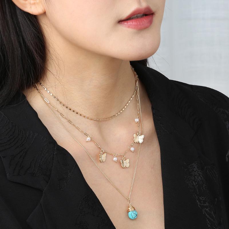 Pendant Necklaces Drop 3pc/set Stone Pearls & Pendants Set For Women Vintage Gold Necklace Bohemian Jewelry Gift Wholesale
Pendant Necklaces Drop 3pc/set Stone Pearls & Pendants Set For Women Vintage Gold Necklace Bohemian Jewelry Gift Wholesale
