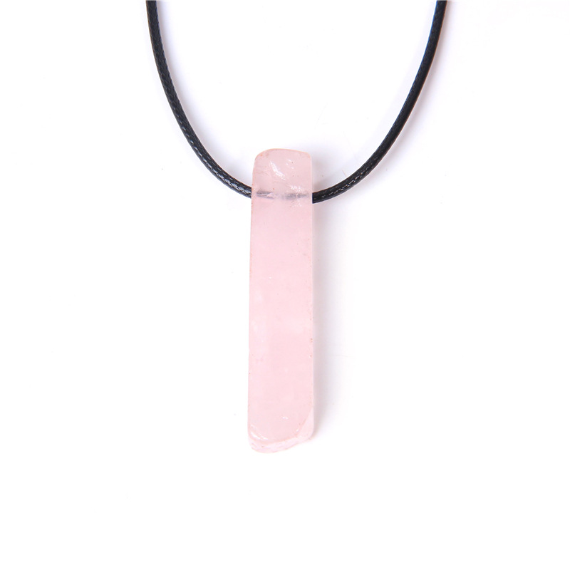 Fashion irregular Hexagon Healing Crystal stone Necklace Opal Turquoise Natural Stone pink Quartz Chakra Necklaces Jewelry