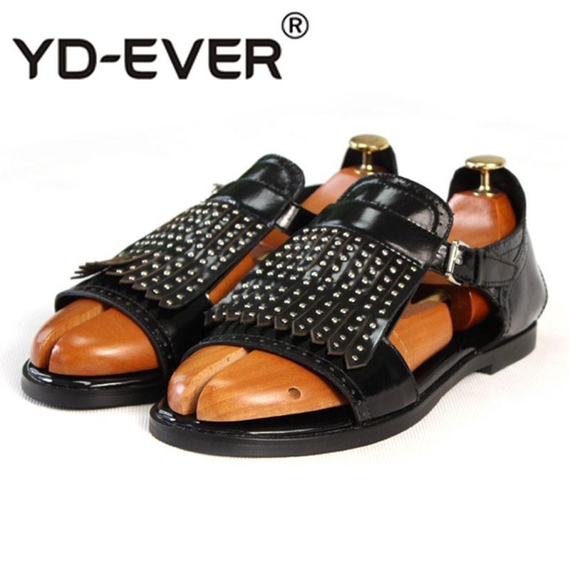 Sandals Brand Hollow Out Fringe Rivet Men Genuine Leather Buckle Strap Outdoor Gladiator Sandal Summer Mens Footwear Flip Flops, Black
Sandals Brand Hollow Out Fringe Rivet Men Genuine Leather Buckle Strap Outdoor Gladiator Sandal Summer Mens Footwear Flip Flops, Black