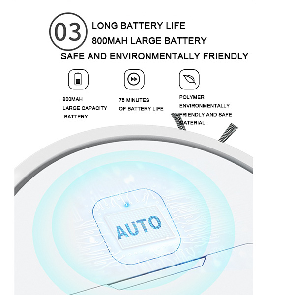 Smart Sweeper Robot Vacuum Cleaners Simple Operation Super Suction No Noise USB Charging High Capacity Factory Straight Hair318u