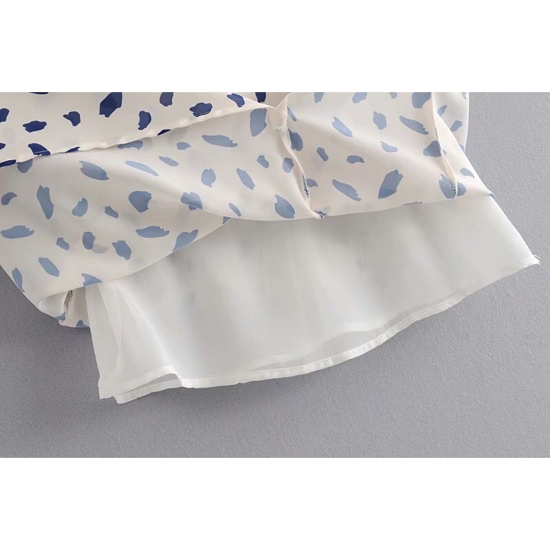 French Summer Leopard Print Bandage Spaghetti Strap White Midi Dress Retro Sexy Women Lacing Up Sling Slit Dresses Vestido 210429