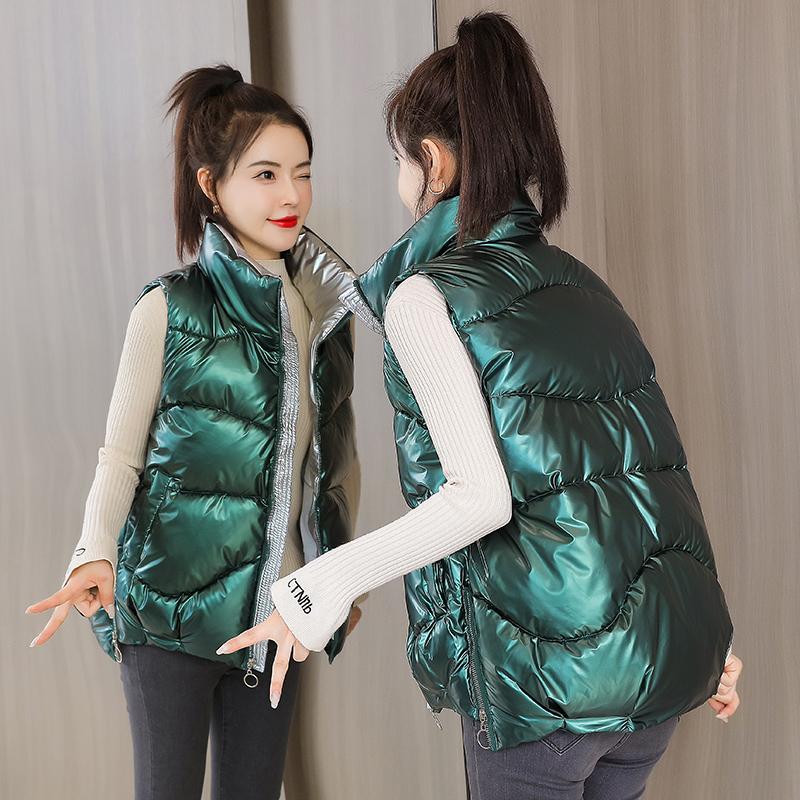 Women's Vests 2021 Women Winter Vest PU Fabric Sleeveless Zipper Thick Warm Padded Coat Casual Female Waistcoat Jacket, Black;white
Women's Vests 2021 Women Winter Vest PU Fabric Sleeveless Zipper Thick Warm Padded Coat Casual Female Waistcoat Jacket, Black;white