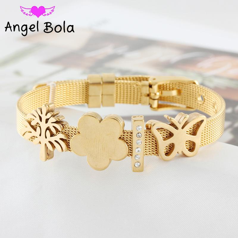 Fashionable Stainless Steel Unisex Mesh Bracelet With Butterfly Flower Shape Charm Luxury Jewelry Fine Bracelets
Fashionable Stainless Steel Unisex Mesh Bracelet With Butterfly Flower Shape Charm Luxury Jewelry Fine Bracelets