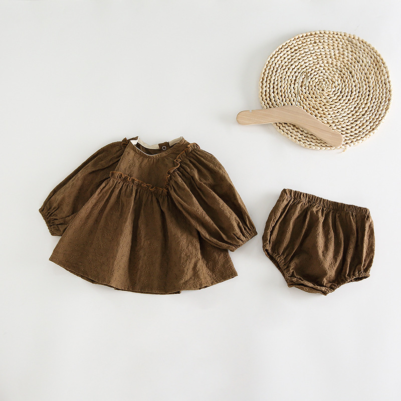 Baby Girls Suit Clothes Clothing Full Sleeve Shirt and Bloomer 2pcs Set Fashion Toddler 210429