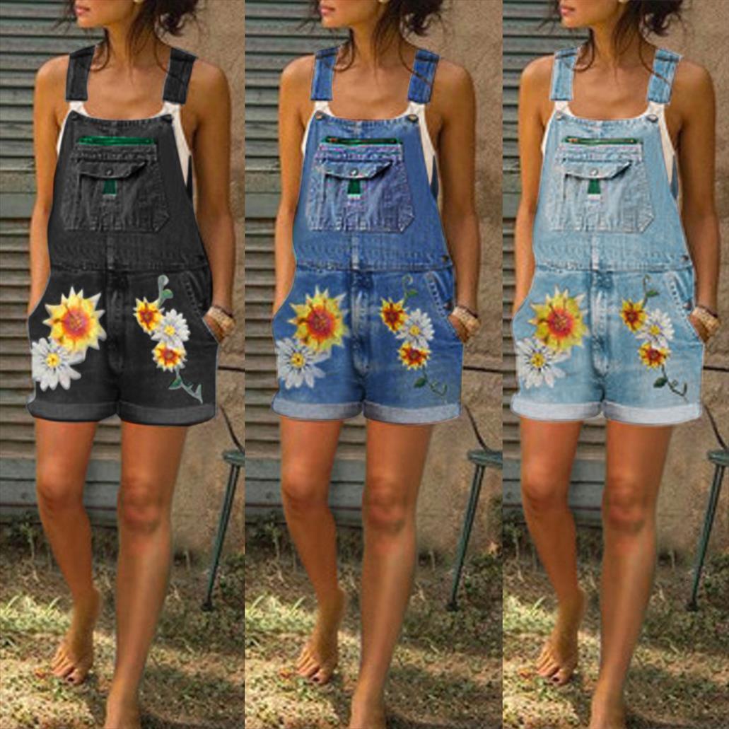 denim playsuit sunflower print womens jean high waist overalls summer fashion casual ladies pocket plus size jeans shorts, Blue
denim playsuit sunflower print womens jean high waist overalls summer fashion casual ladies pocket plus size jeans shorts, Blue