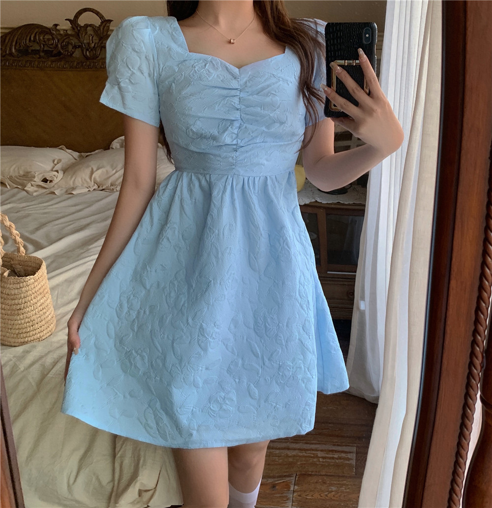 Women Elegant Sweet Fairy Mini Dress Summer Korean Sexy Back Bow Kawaii Bandage A-Line Party Dress 210518