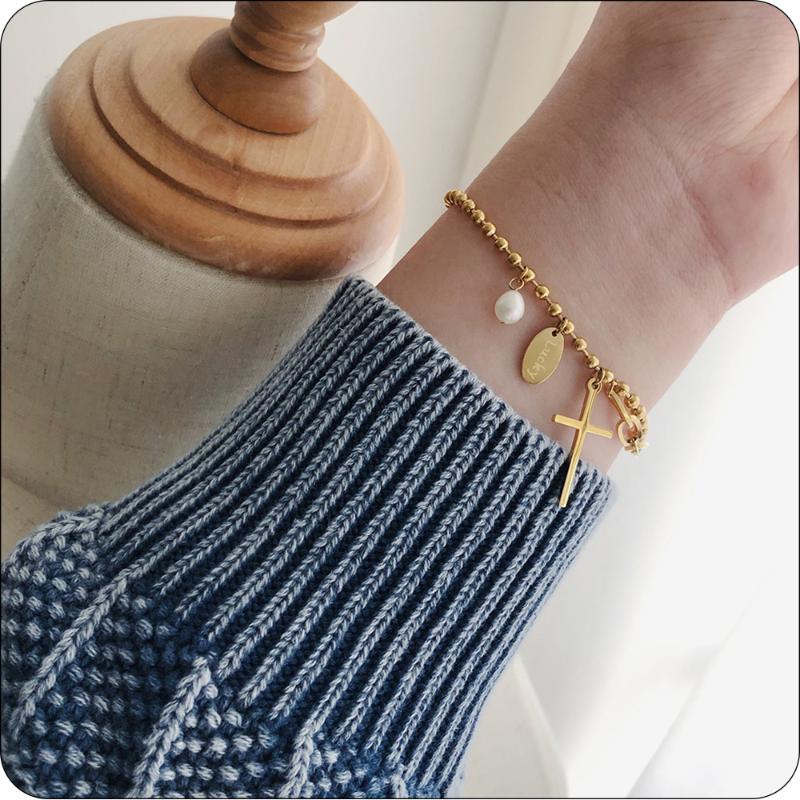 Link, Chain GHIDBK Freshwater Pearl Oval Coin Lucky Bracelets For Women Beads Titanium Steel Non Tarnish Metal Cross Bracelet Jewerly
Link, Chain GHIDBK Freshwater Pearl Oval Coin Lucky Bracelets For Women Beads Titanium Steel Non Tarnish Metal Cross Bracelet Jewerly