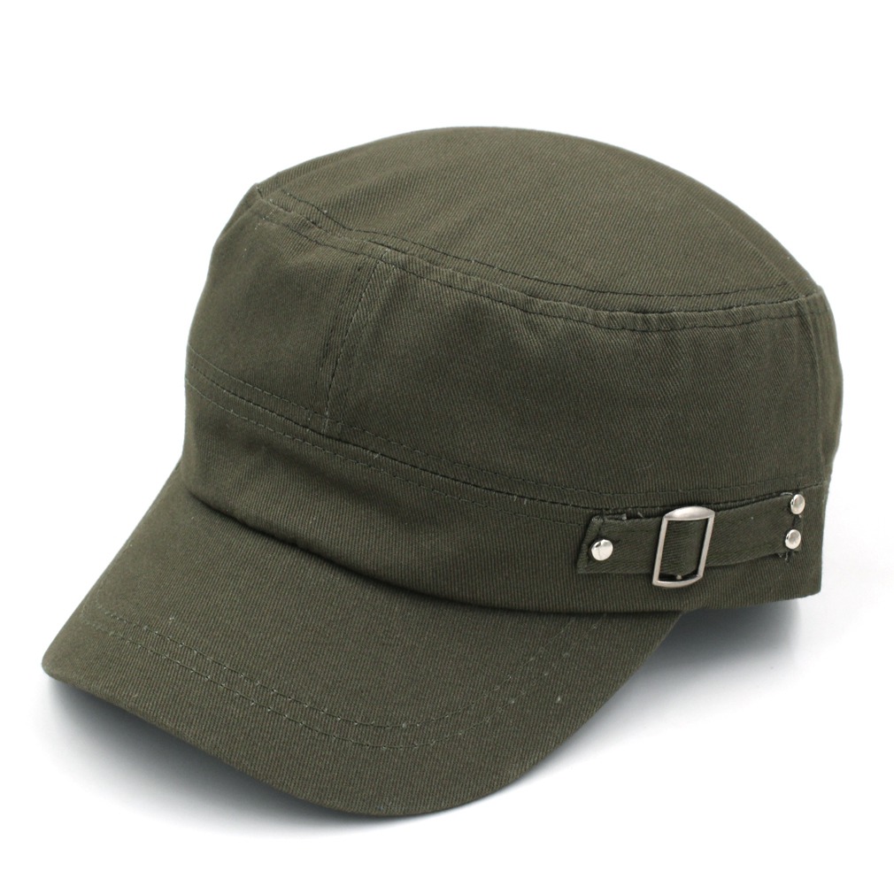 10pcs/lot Unisex Cotton Military Cap Spring Summer Beach Outdoor Street Cool Church Sunhat Flat Top Hat