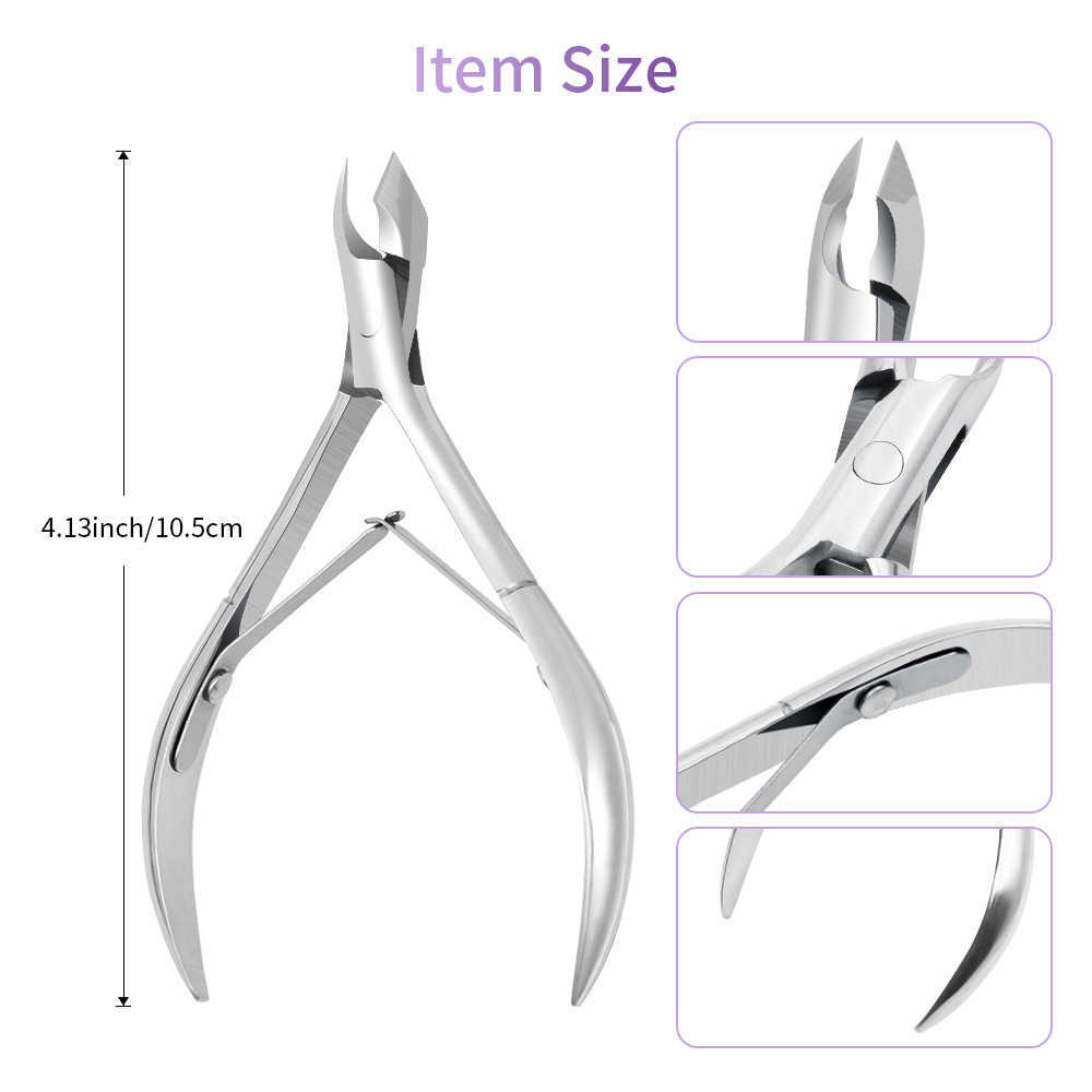Miss Sally Cuticle Trimmer Professional Cutter Stainless Steel Clippers Remover Pedicure Manicure Nail Tool 210630