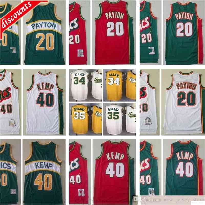 Retro Basketball Gary 20 Payton Jersey Mens Vintage Yellow White Ray 34 Allen Kevin 35 Durant Red Green Shaw 40 Kemp Jerseys, As the picture
Retro Basketball Gary 20 Payton Jersey Mens Vintage Yellow White Ray 34 Allen Kevin 35 Durant Red Green Shaw 40 Kemp Jerseys, As the picture