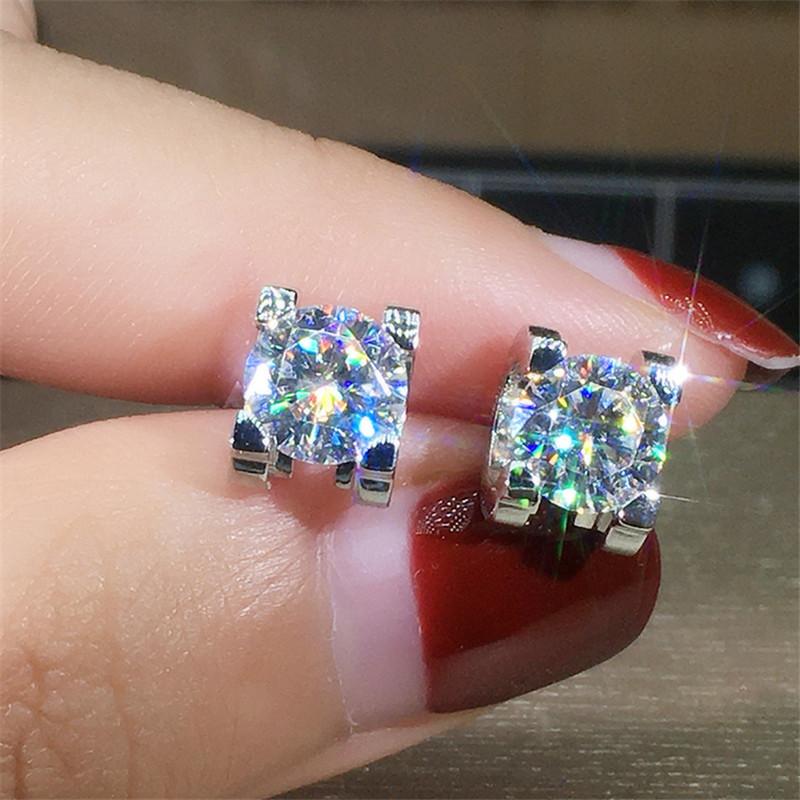 Stud White Zircon Round Stone Earrings For Women Wedding Jewelry Girls Crystal Earring Rose Gold Silver Color Engagement
Stud White Zircon Round Stone Earrings For Women Wedding Jewelry Girls Crystal Earring Rose Gold Silver Color Engagement