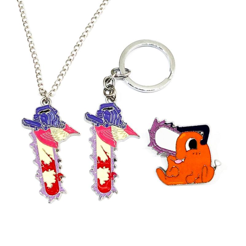 Charms Anime Chainsaw Man Denji Pochita Metal Figure Pendant Necklace Key Chain Ring Brooch Pins Toys Fashion Jewelry Gift
Charms Anime Chainsaw Man Denji Pochita Metal Figure Pendant Necklace Key Chain Ring Brooch Pins Toys Fashion Jewelry Gift