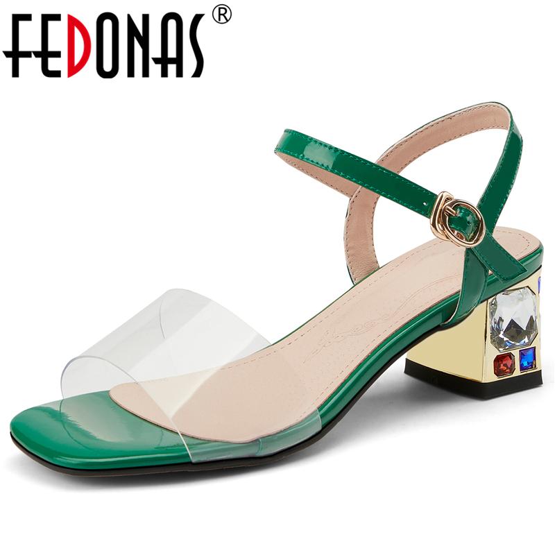 Sandals FEDONAS 2021 Summer Fashion Concise Casual Women Cow Patent Leather Crystal Thick Heel Front & Rear Strap Shoes Woman, Black
Sandals FEDONAS 2021 Summer Fashion Concise Casual Women Cow Patent Leather Crystal Thick Heel Front & Rear Strap Shoes Woman, Black