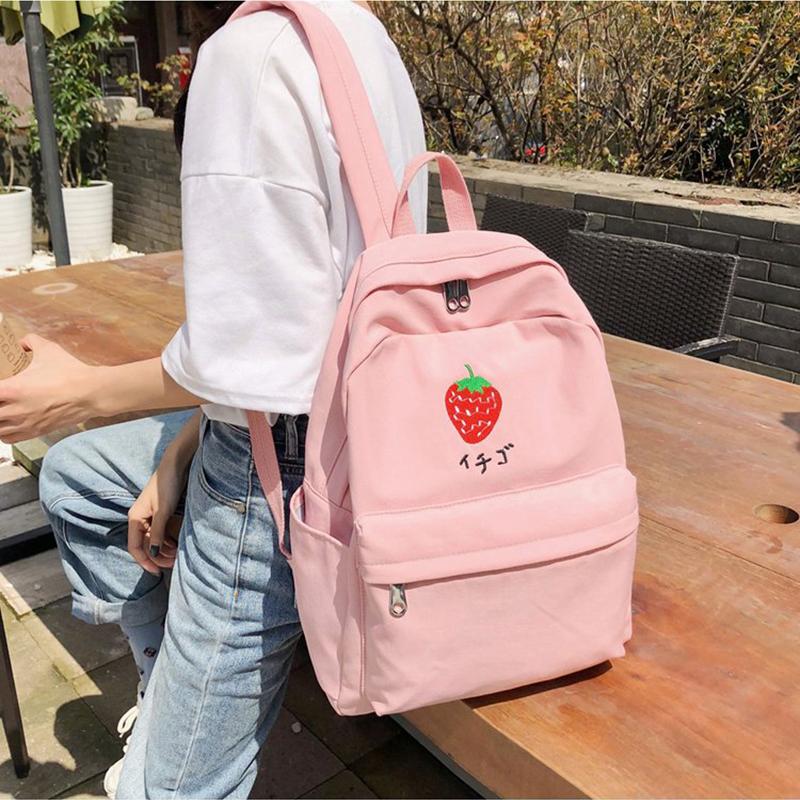 Backpack Fruit Embroidery Women Black Travel Waterproof Nylon Shoulder Bag Girls Schoolbags For Teenagers
Backpack Fruit Embroidery Women Black Travel Waterproof Nylon Shoulder Bag Girls Schoolbags For Teenagers