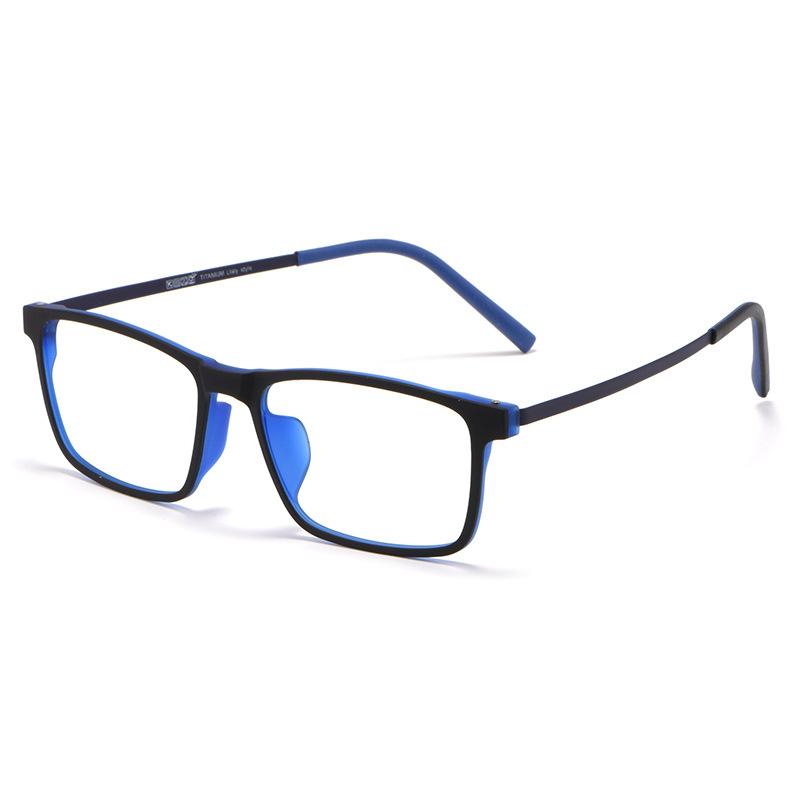 Fashion Sunglasses Frames KatKani Men's And Women's Ultra-Light Pure Titanium Square Eyeglasses Frame Myopia Astigmatism Prescription Glasse