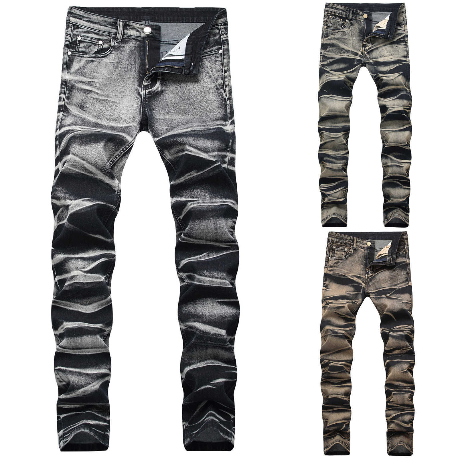 New Men's Straight Leg Jeans Old Vintage Wash Torn Holes 80s Denim Pants Night Club Dance Jean Plus Size S-4xl Men Jeans X0621, Gy
New Men's Straight Leg Jeans Old Vintage Wash Torn Holes 80s Denim Pants Night Club Dance Jean Plus Size S-4xl Men Jeans X0621, Gy