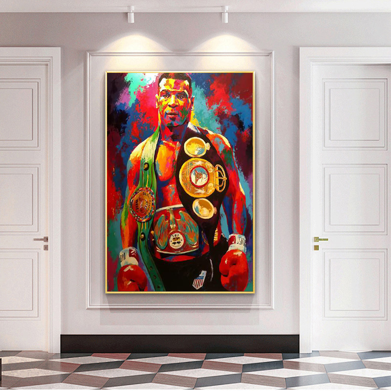 Street Graffiti art Poster Wall Art Decor Painting Print Canvas Art Boxing champion tyson Picture for Children's RoomHome Decor