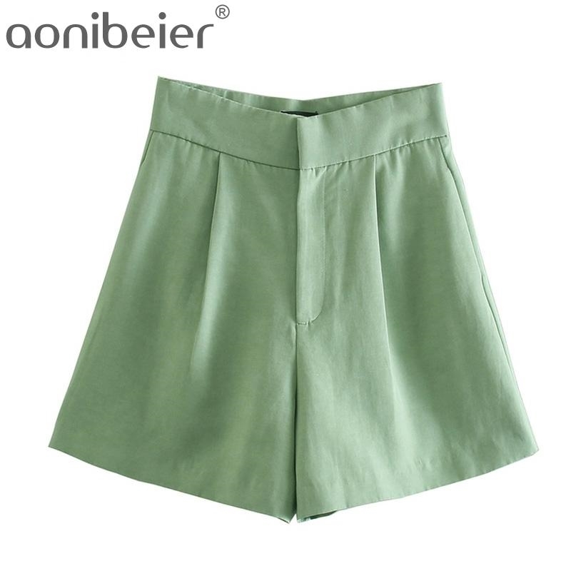 Linen Shorts Summer Women Casual High Waist Streetwear Female Straight Bottoms 210604
Linen Shorts Summer Women Casual High Waist Streetwear Female Straight Bottoms 210604