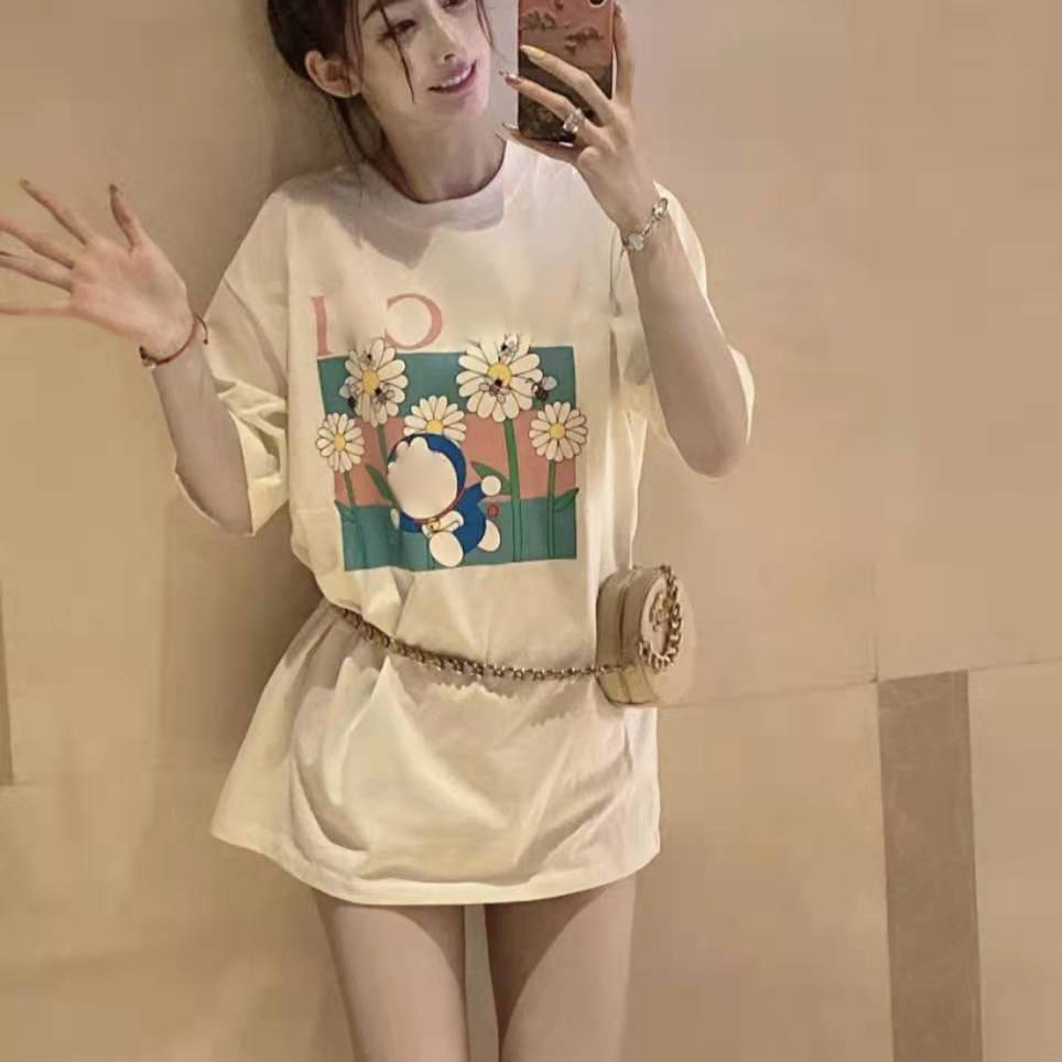 Fashion brand new summer robot cat branded smell flower fragrance blue fat sweet age reducing round neck short sleeve women, Beige
Fashion brand new summer robot cat branded smell flower fragrance blue fat sweet age reducing round neck short sleeve women, Beige