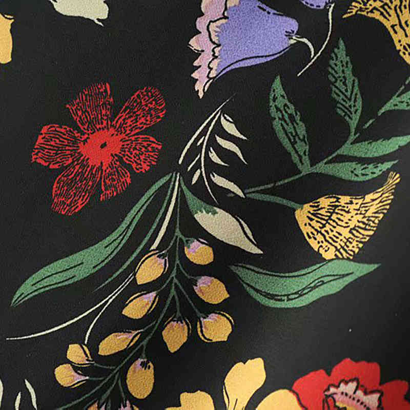 Chiffon Floral Print Boho Dresses Women V Neck Elegant Long Wrap Summer Short Sleeve Casual Beach Sundress 210515