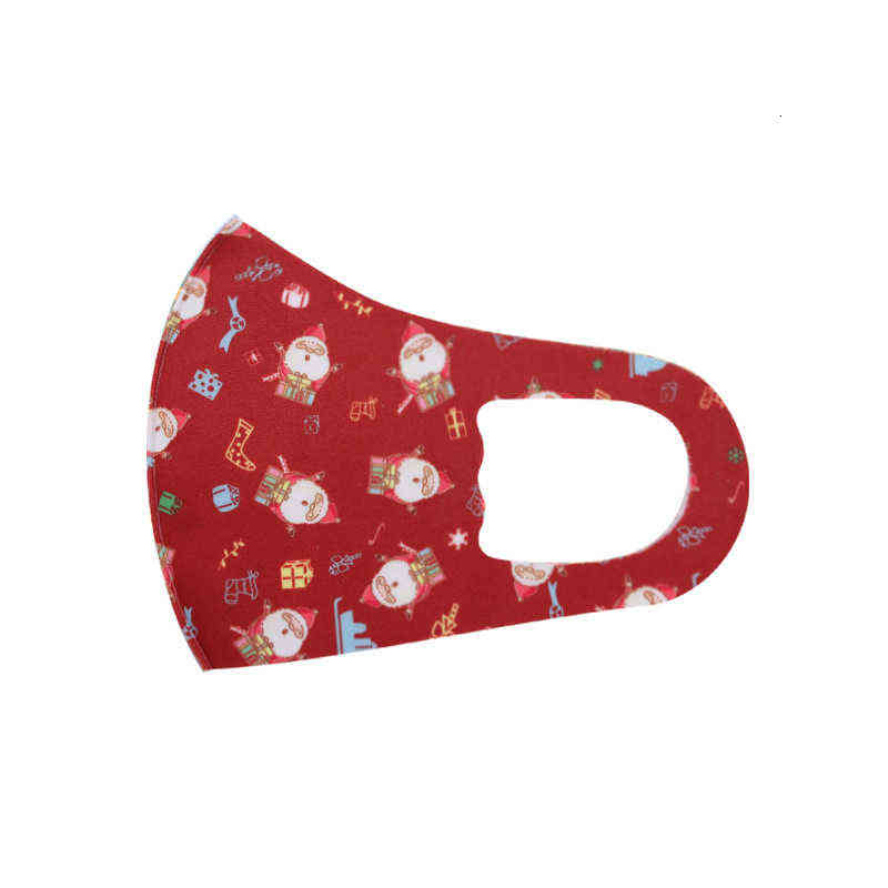 Christmas Printed Adult Mask Anti-dust Washable Breathable Masks Knitted Face-mask