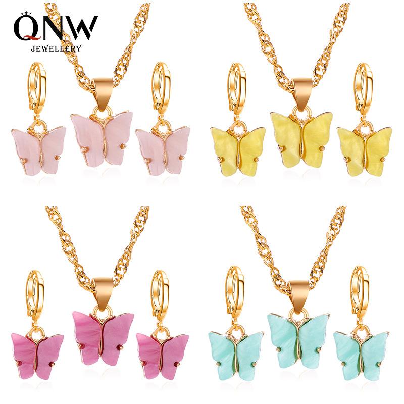 Earrings & Necklace Lovely Butterfly Jewelry Sets Candy Color Beautiful Insect Design For Women Kids Party Set Jewellery, Silver
Earrings & Necklace Lovely Butterfly Jewelry Sets Candy Color Beautiful Insect Design For Women Kids Party Set Jewellery, Silver