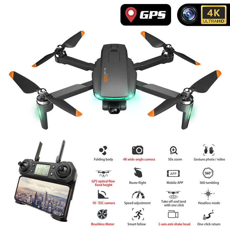 New GD91 Pro Drone With 4K Camera HD Optical Flow Positioning GPS brushless Auto Follow Shot RC Foldable Helicopter Quadrocopter, White 5g gps 1b
New GD91 Pro Drone With 4K Camera HD Optical Flow Positioning GPS brushless Auto Follow Shot RC Foldable Helicopter Quadrocopter, White 5g gps 1b