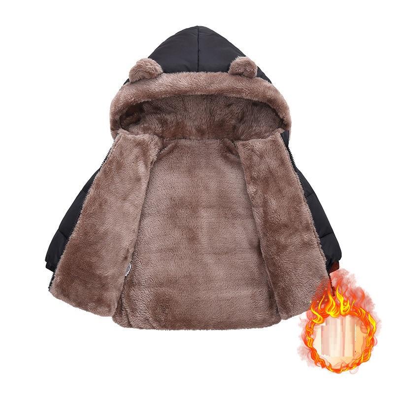 Down Coat Girls Boys Jackets Winter Warm Hooded Baby Padded For Kids Plus Velvet Clothes Children's Clothing 2-8Y, Blue;gray
Down Coat Girls Boys Jackets Winter Warm Hooded Baby Padded For Kids Plus Velvet Clothes Children's Clothing 2-8Y, Blue;gray