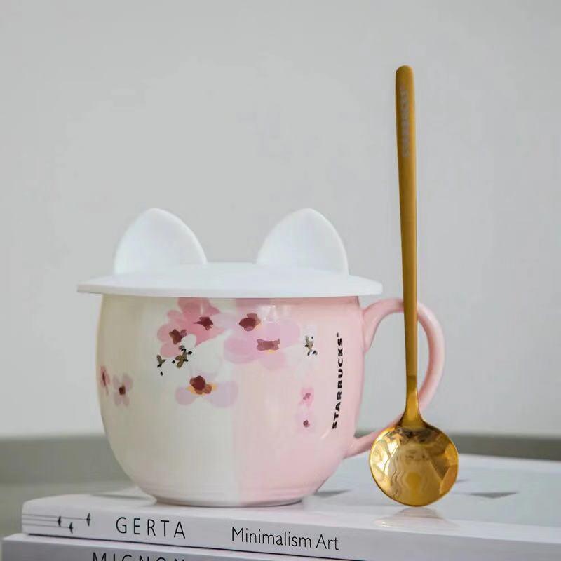 Starbucks Pink Sakura Mug Milk Coffee Cup with Lids and Star Spoon Valentine's Day Gift for Girlfriend Birthday
Starbucks Pink Sakura Mug Milk Coffee Cup with Lids and Star Spoon Valentine's Day Gift for Girlfriend Birthday