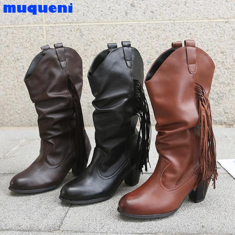 Boots Cowboy Fringe Style Women Mid-Calf Western Leather Shoes Vintage Retro Ladies 2021 Winter Luxury Heels Shoe, Black
Boots Cowboy Fringe Style Women Mid-Calf Western Leather Shoes Vintage Retro Ladies 2021 Winter Luxury Heels Shoe, Black