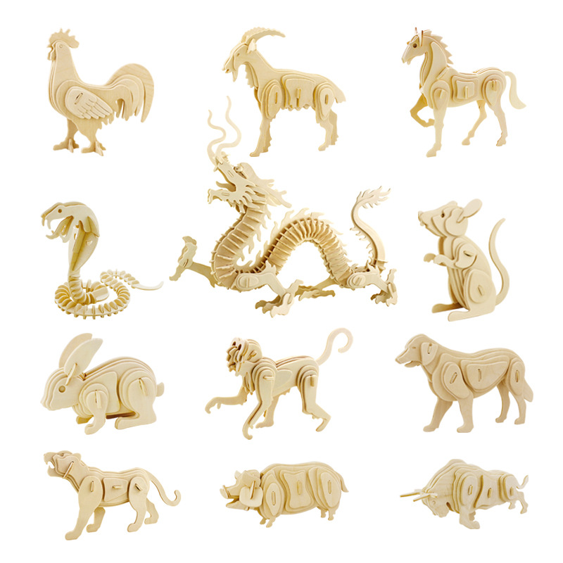Sudoku Puzzles 12 Chinese zodiac signs 3d three-dimensional wooden animal jigsaw puzzle toys for children diy handmade wooden
Sudoku Puzzles 12 Chinese zodiac signs 3d three-dimensional wooden animal jigsaw puzzle toys for children diy handmade wooden