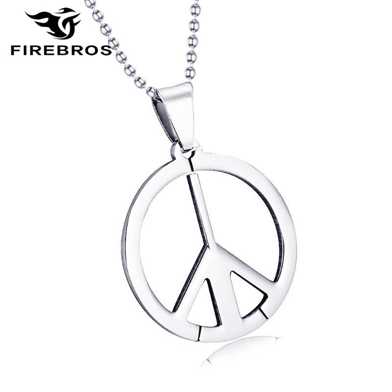 Pendant Necklaces FIREBROS Free 20/24" Bead Chain Titanium Stainless Steel Peace Symbol Necklace Women Men Jewelry Gift Drop, Silver
Pendant Necklaces FIREBROS Free 20/24" Bead Chain Titanium Stainless Steel Peace Symbol Necklace Women Men Jewelry Gift Drop, Silver